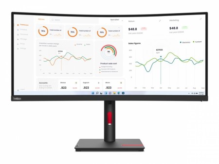 LENOVO ThinkVision T34w-30 34inch WQHD VA 21:9 Monitor HDMI DP